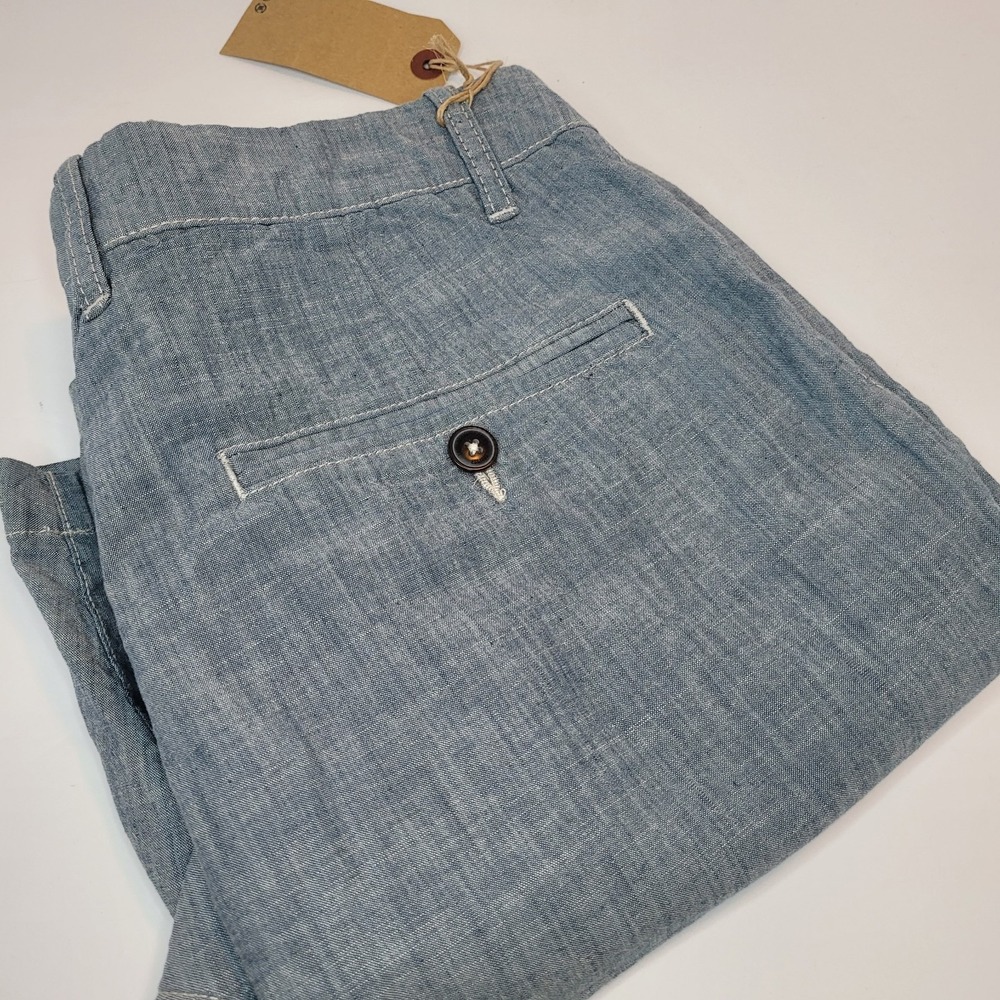 L.O.G.G. H&M Label Of Graded Goods 100%Cotton Mens Light Blue Chino Shorts US 32